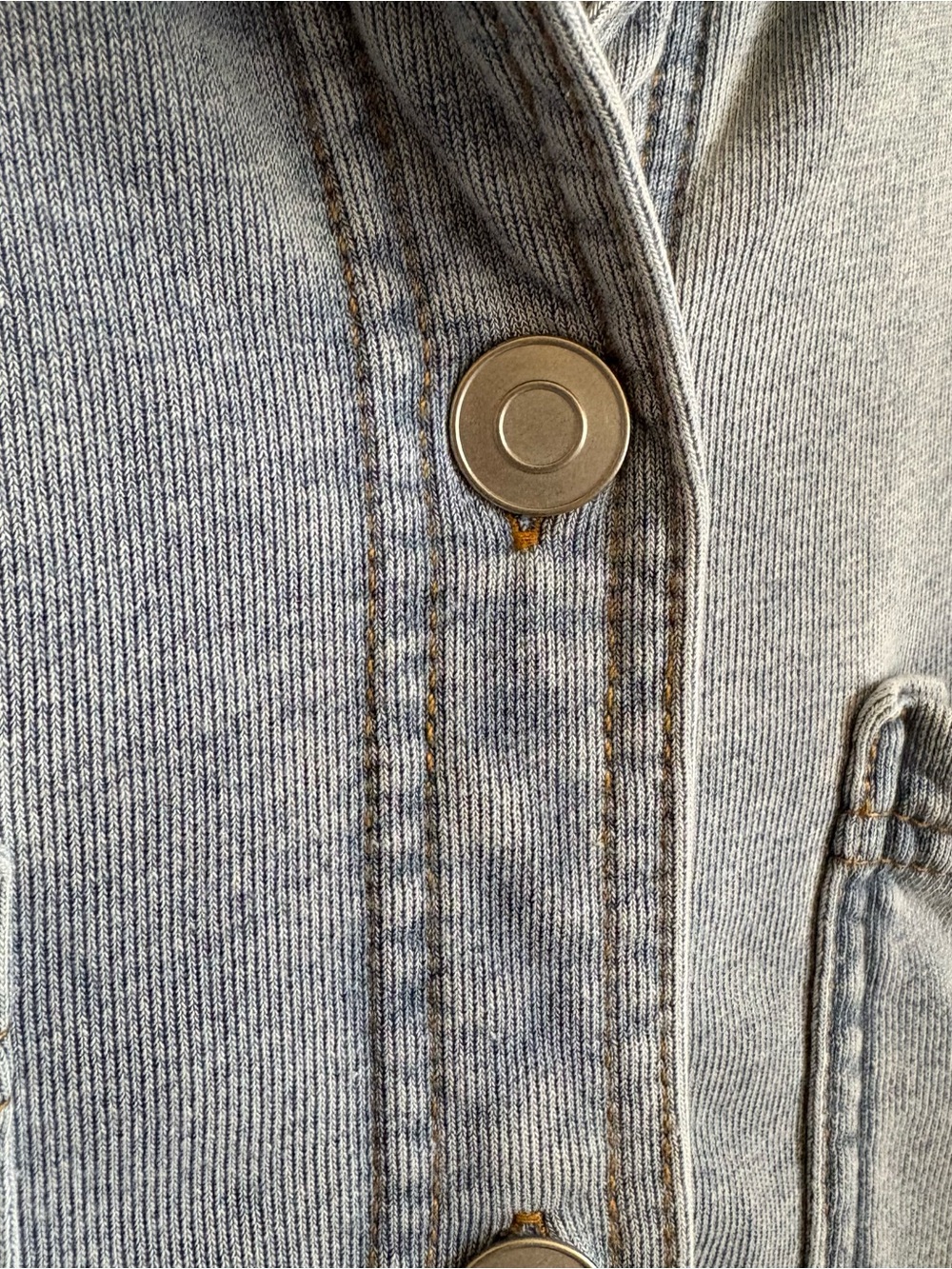 BeachLunchLounge Cotton Soft Denim Look Button-Up Shirt Jacket Shacket - Picture 5 of 11